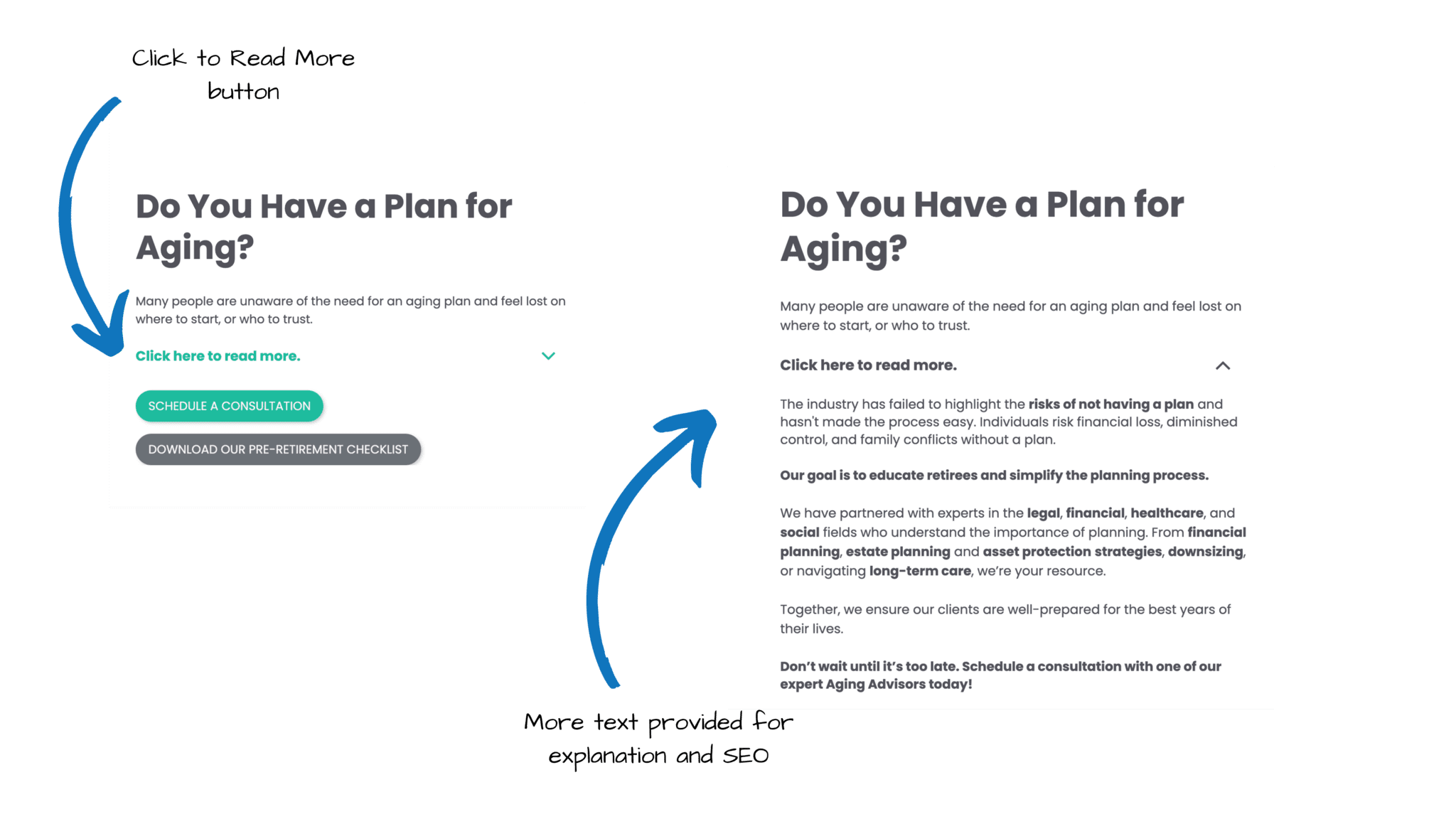 Image of plans for aging